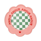 Round pink photo frame love Inside Décor 