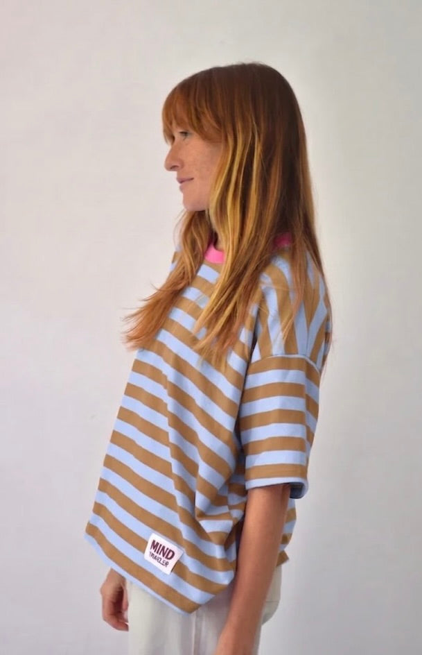 Light Blue And Brown Nunu T-Shirt