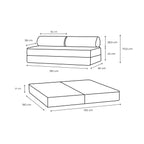 Coco Straight Sofa - 3 Seater - Tweed