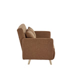 Belushi - Canapé Convertible 2 Places - Tissu - Rouille