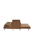Belushi - Canapé Convertible 2 Places - Tissu - Rouille