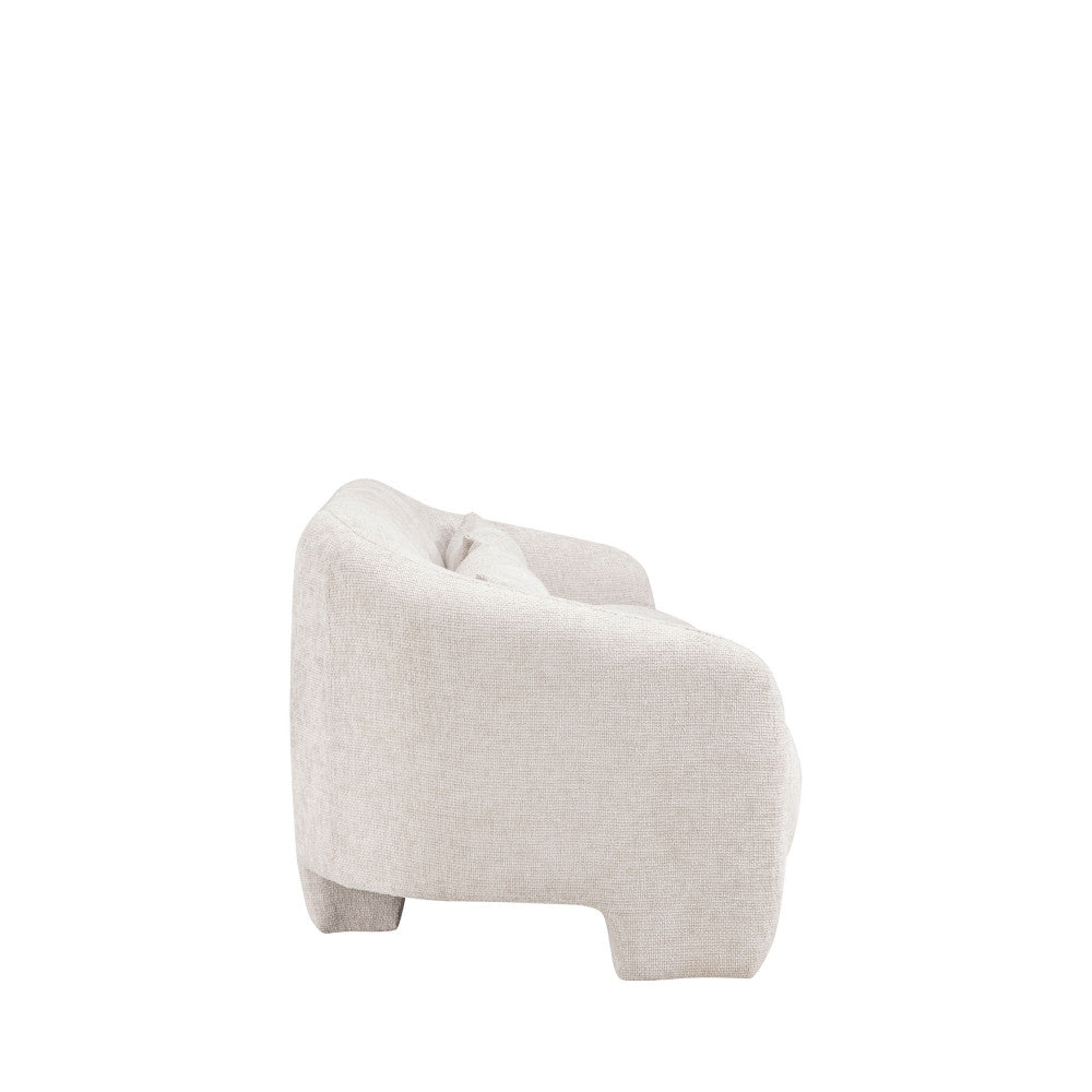 Topaz - Sofá de 3 plazas - Tela - Crudo