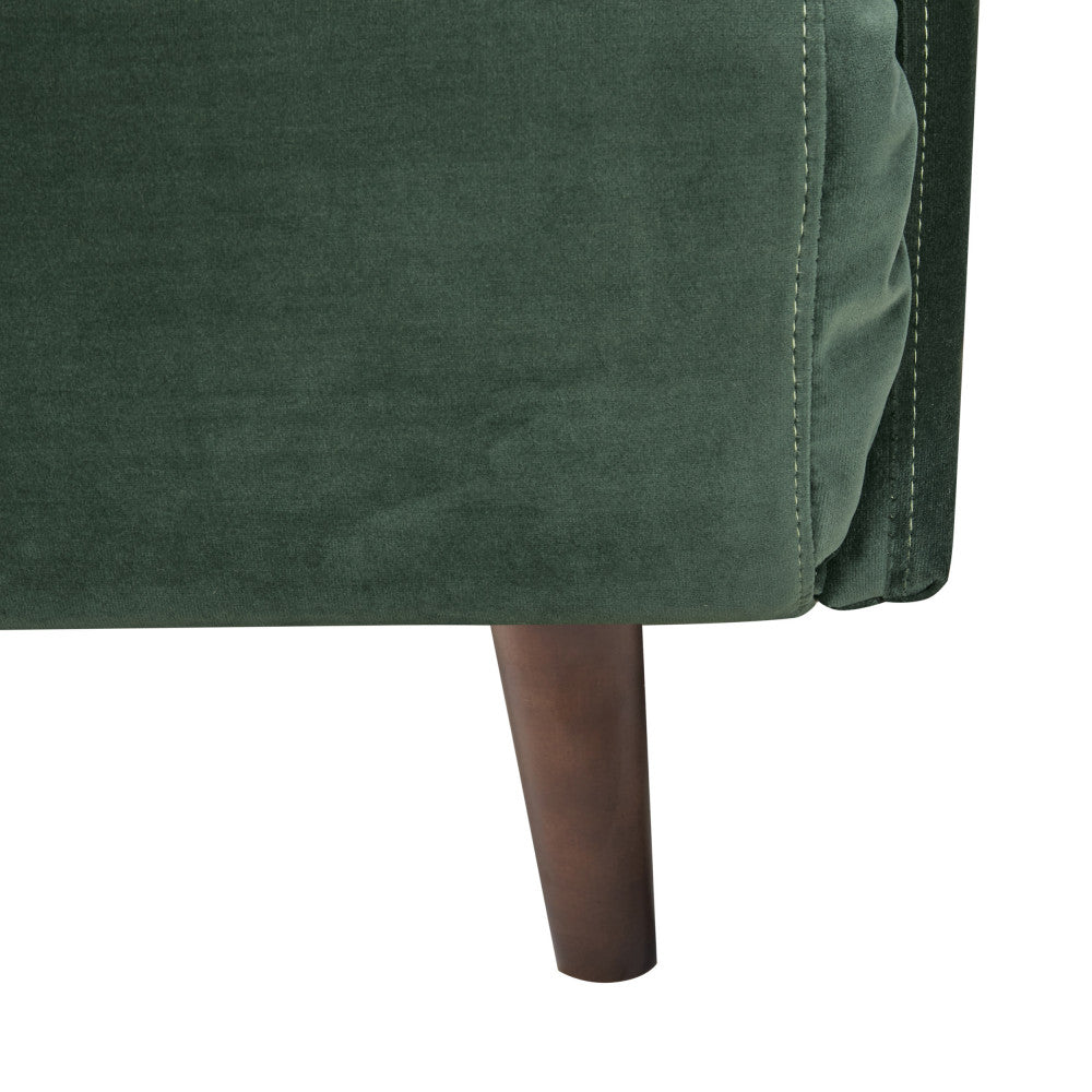 Belushi - Sofá cama de 2 plazas - Terciopelo - Verde bosque