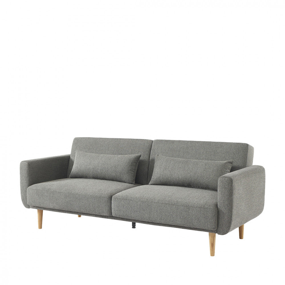 Emma - Sofá cama de 3 plazas - Tela - Gris
