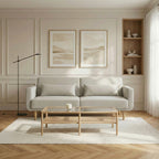 Emma - Sofá Cama 3 Plazas - Tela - Beige