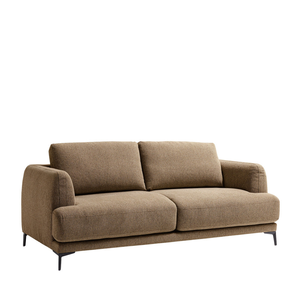 Kinna - Canapé Convertible Express 3 Places - Tissu - Caramel