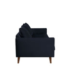 Villabon - Sofá cama de 4 plazas - Terciopelo - Azul marino