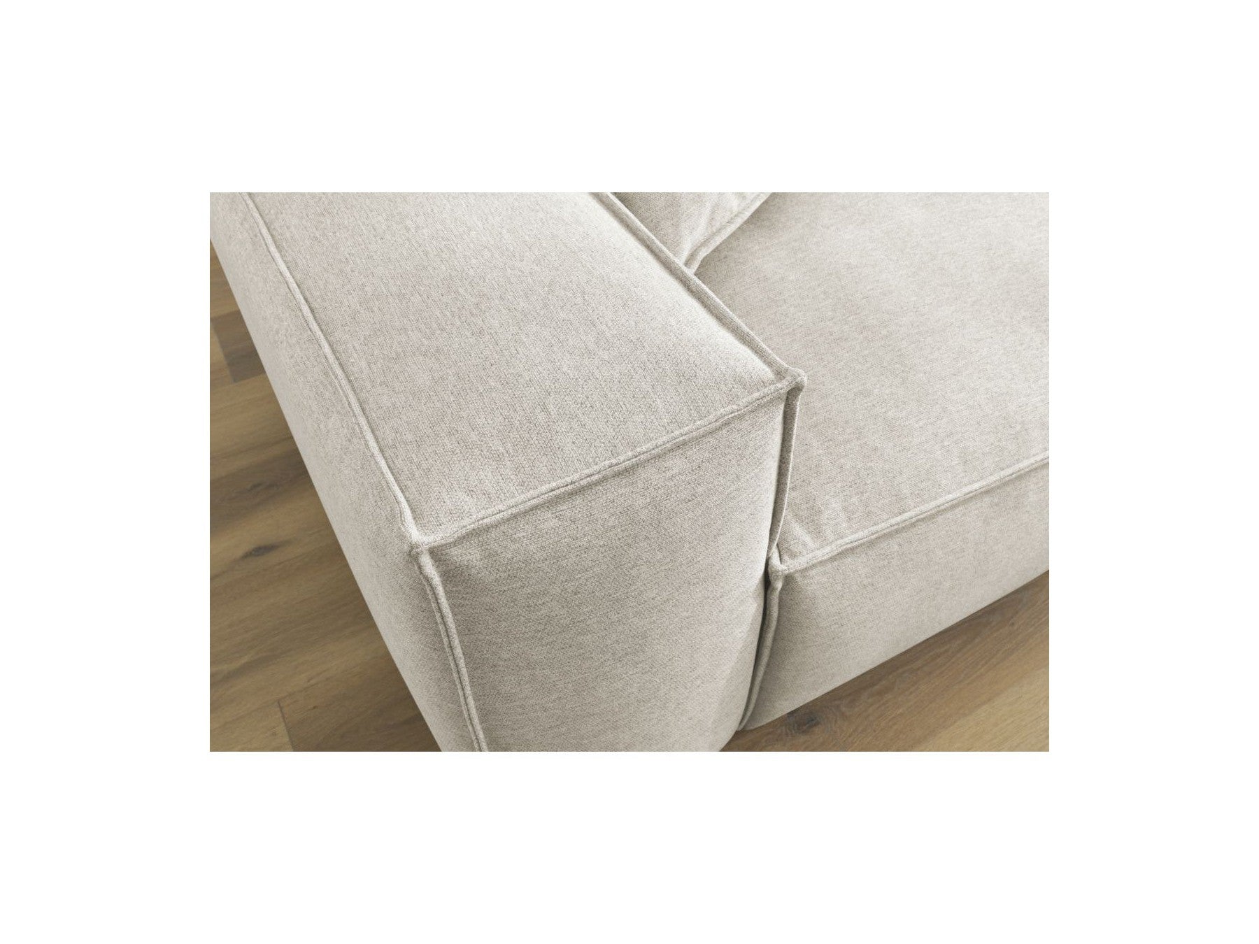 Sofá esquinero reversible Boheme de tejido jaspeado