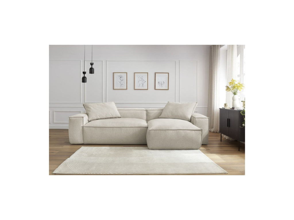 Sofá esquinero reversible Boheme de tejido jaspeado