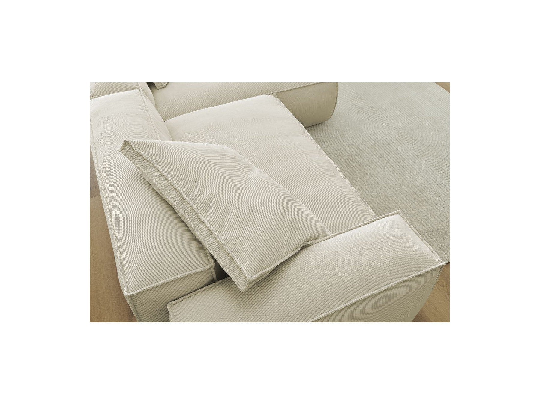 Boheme - Sofá esquinero reversible ultrasuave - Terciopelo acanalado