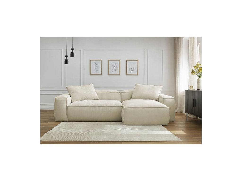 Boheme - Sofá esquinero reversible ultrasuave - Terciopelo acanalado
