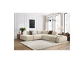 Jeanne - Fixed Modular Corner Sofa - Velvet Fabric with 2 Armless Chairs, 1 Corner Unit and 2 Pouffes