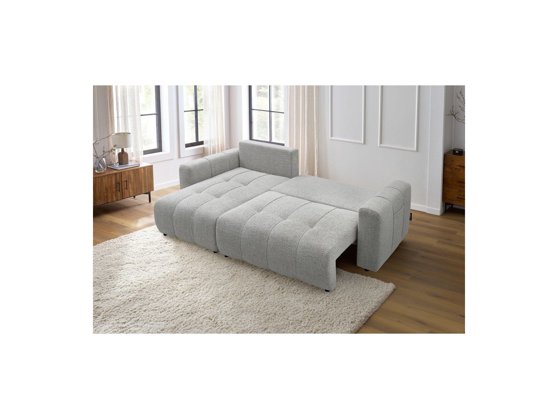 Sofá esquinero reversible convertible con arcón Arsene