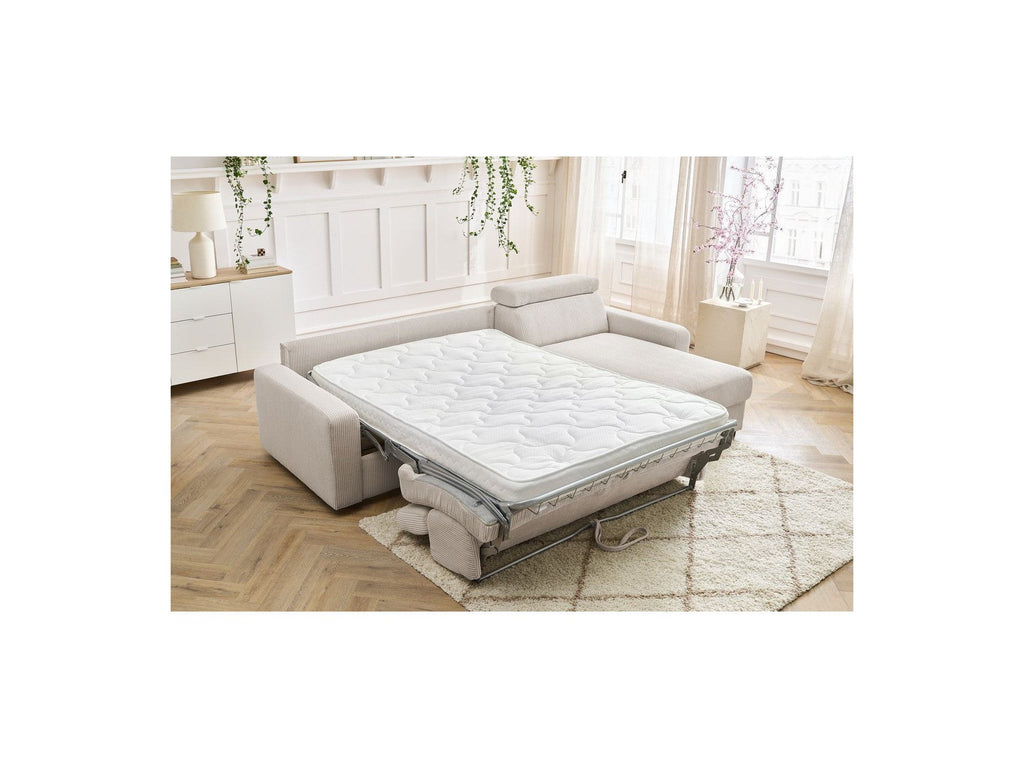 Sofá esquinero reversible convertible con arcón - 140x190 - Monaco - Pana