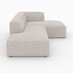 Hestia - Canapé D'Angle Droit Modulable En Tissu Beige 4 Places