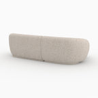Nova - Canapé D'Angle Modulable 4 Places En Tissu Beige Chiné