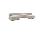 Fixed Panoramic Sofa - Megeve - Textured Fabric - Left Corner