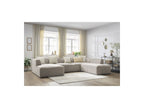 Fixed Panoramic Sofa - Megeve - Textured Fabric - Left Corner
