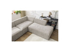 Fixed Panoramic Sofa - Megeve - Textured Fabric - Left Corner