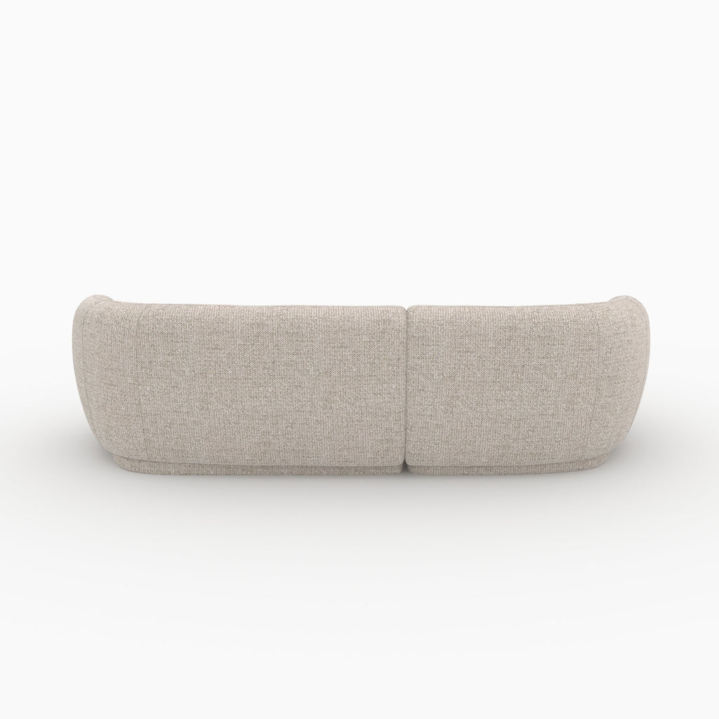 Nova - Canapé D'Angle Modulable 4 Places En Tissu Beige Chiné