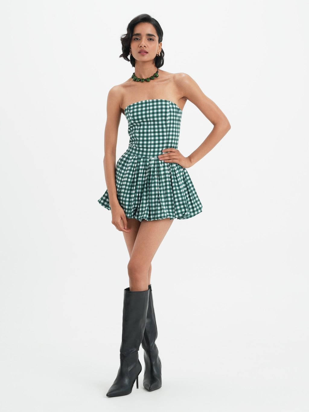 Vestido Capucine - Pine Vichy