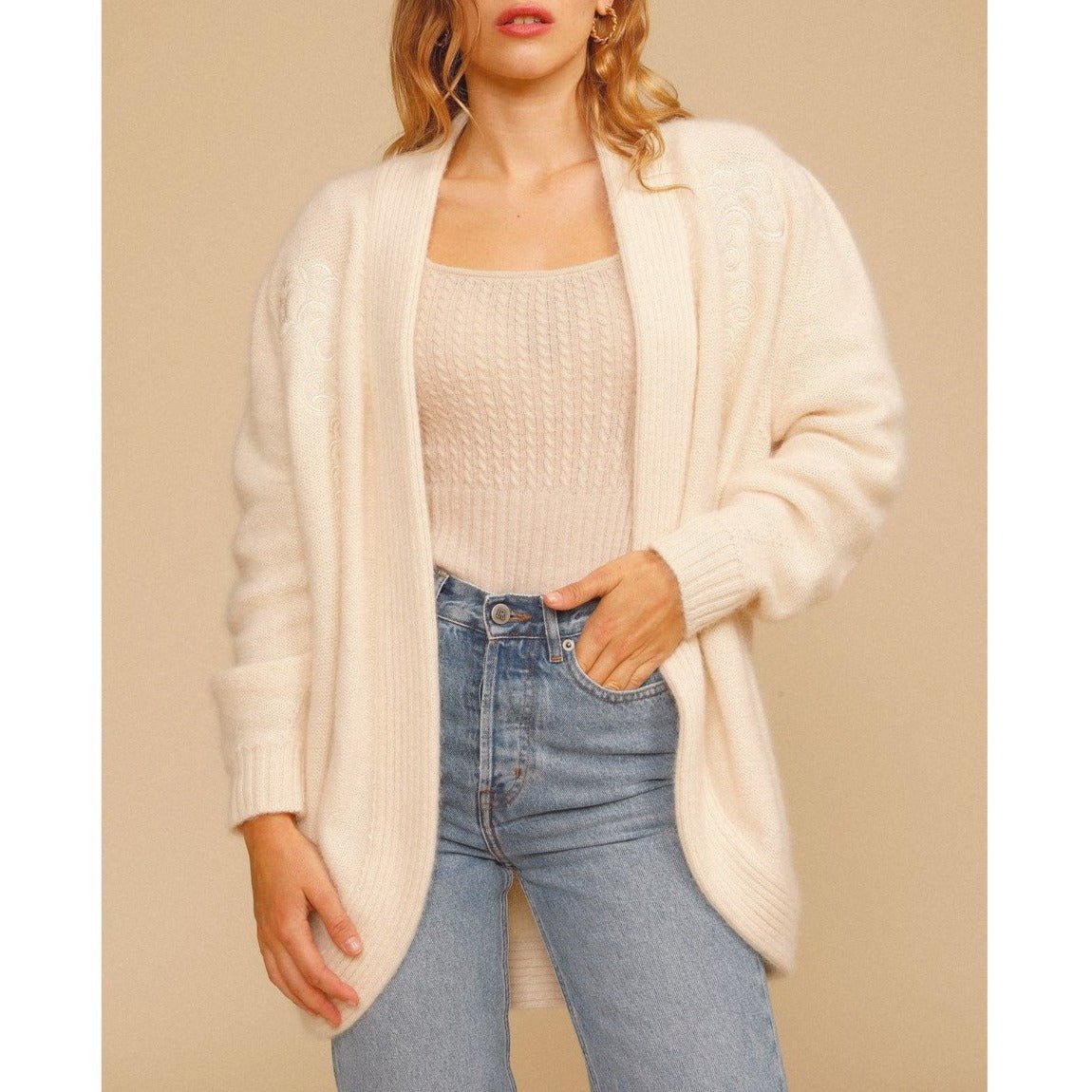 Cardigan Martina - Ecru Uni