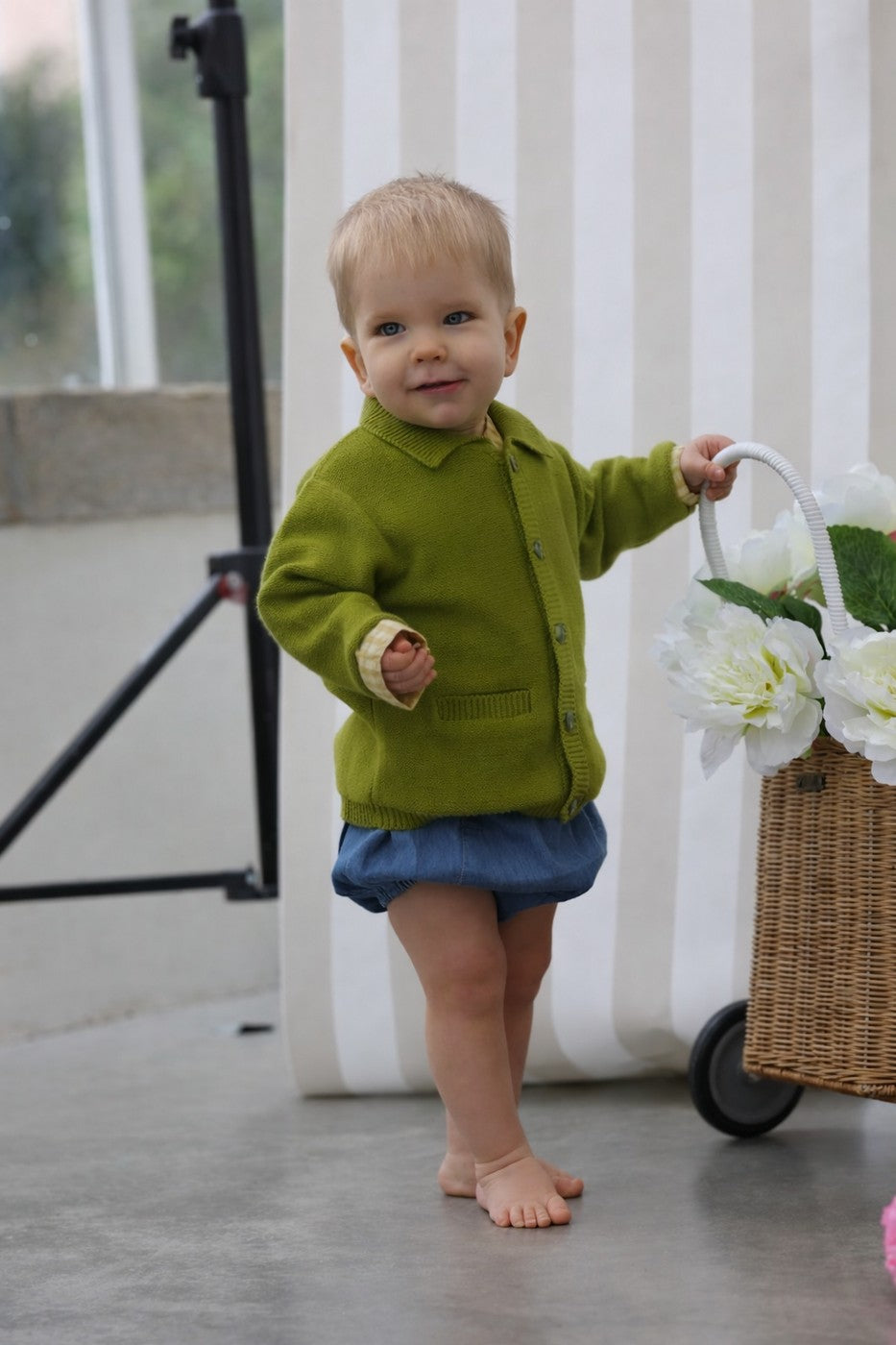 Cardigan Valentin Olive - Bébé Garçon