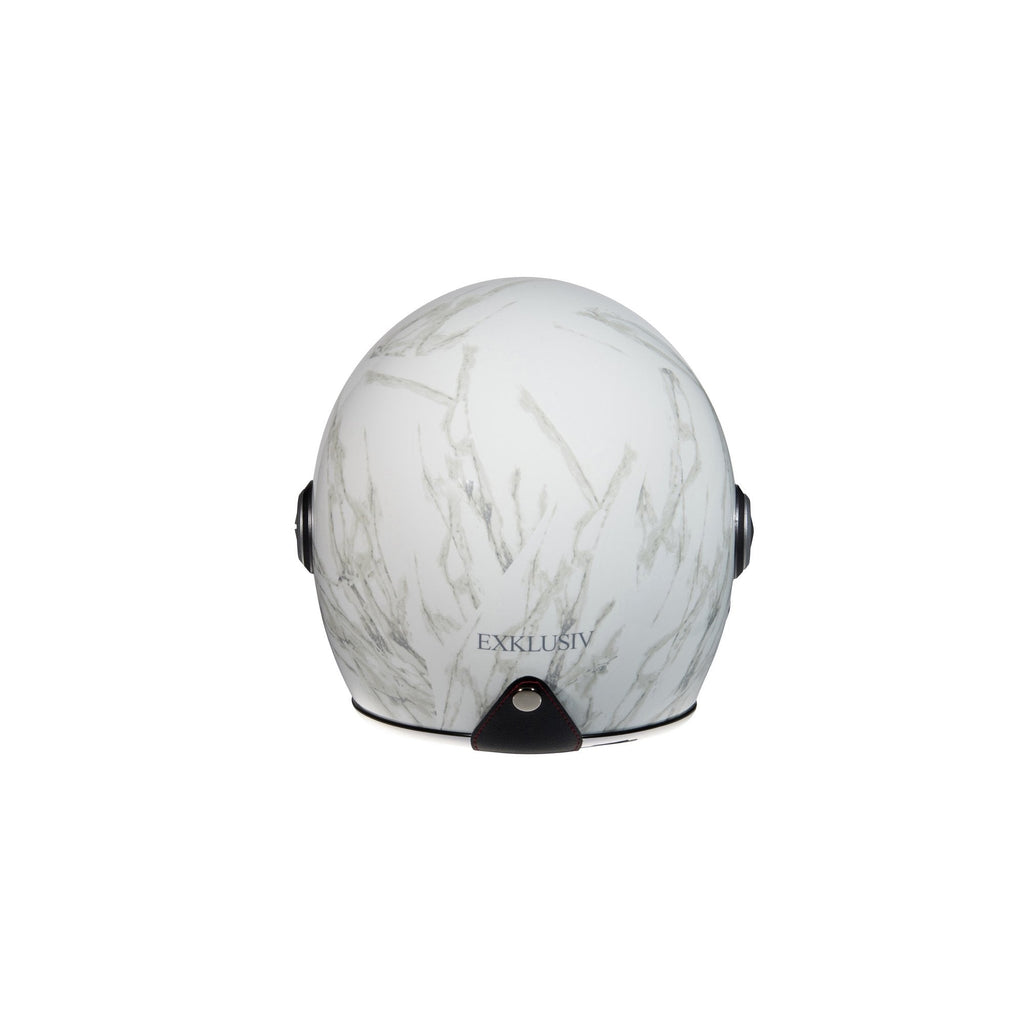 Casque Jet Exklusiv Rider Marbre - Blanc