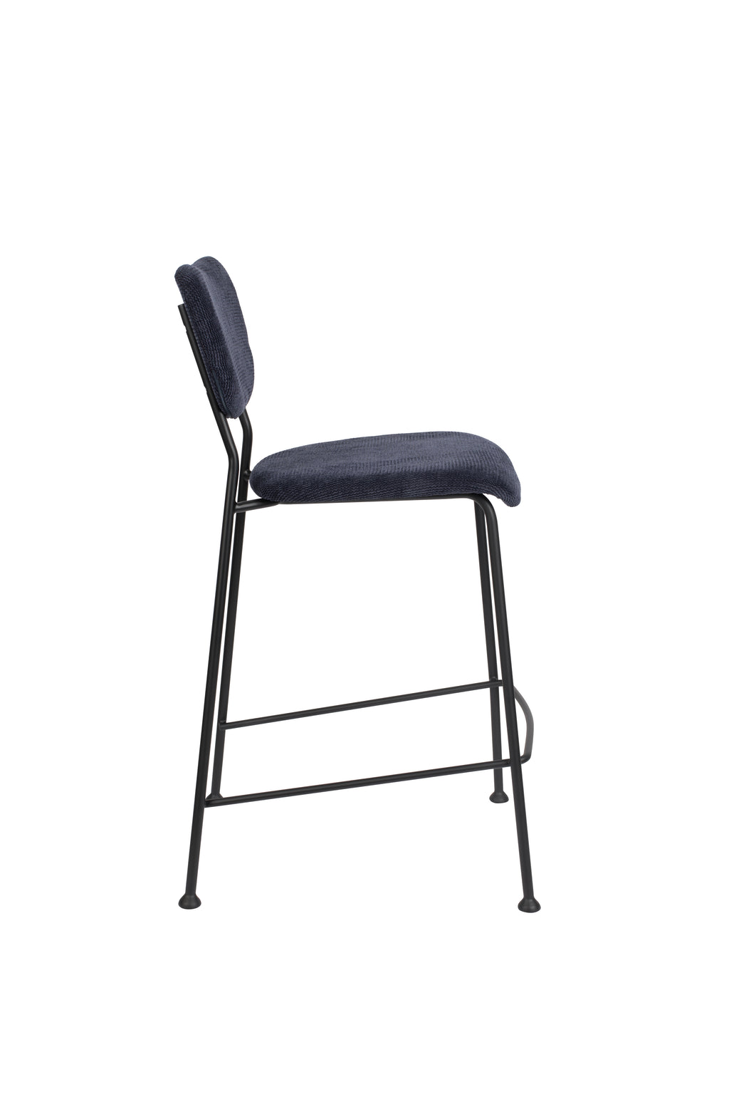 Benson 64.5 Cm - Set of 2 Bar & Counter Stools - Fabric - Dark Blue