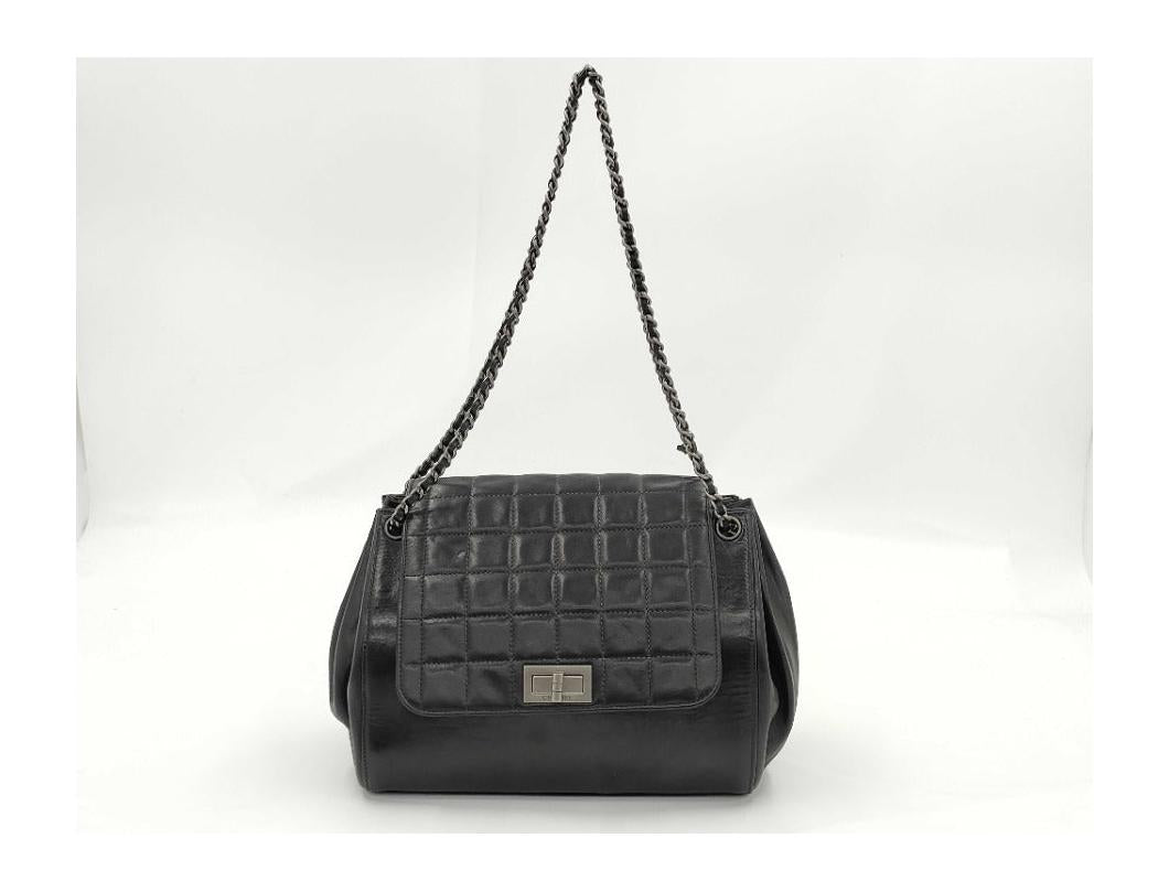 Imagen del producto de cuero del bolso con solapa cuadrada reedición vintage de Chanel