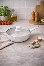 Sartén de 20 cm - Stonewhite con mango de madera natural