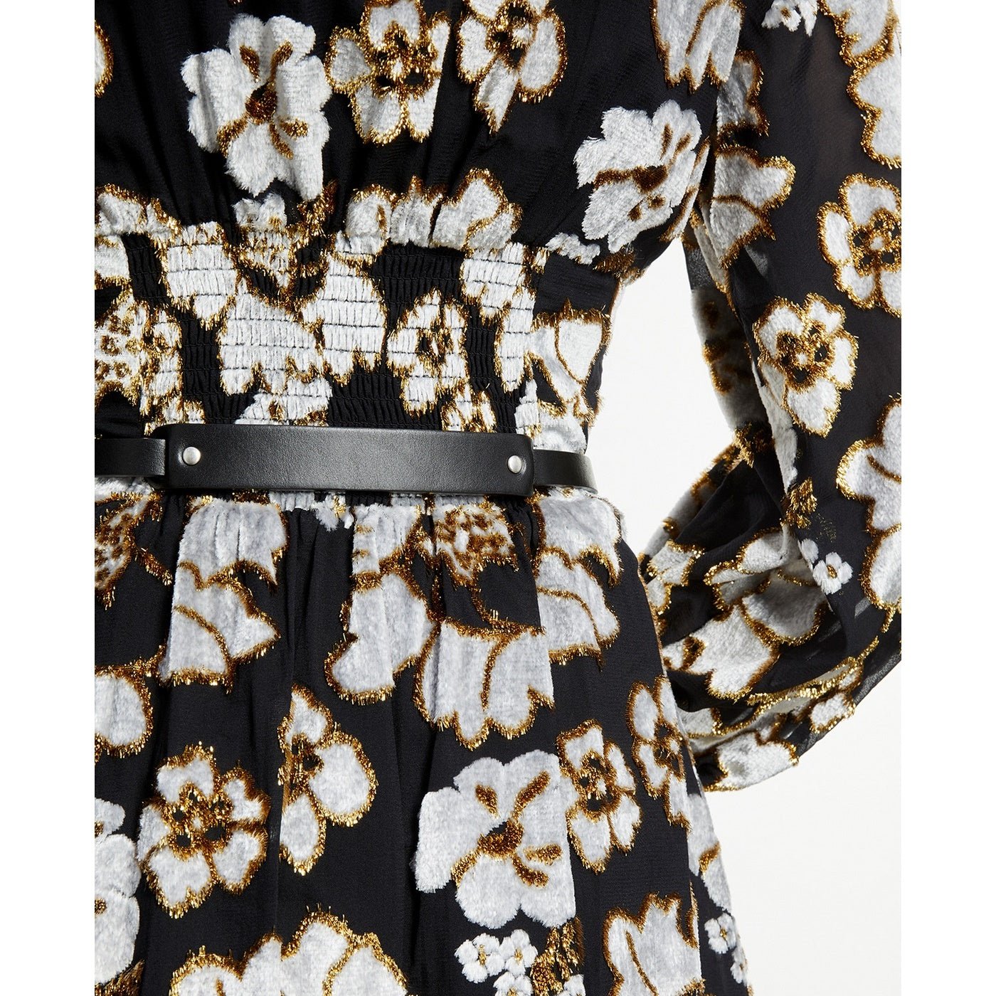 The Kooples - Ceinture Cuir Fine À Découpes - Noir - Femme