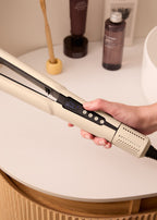 Ceramic Air Styler Dual - Plancha-Secador Iónico 2 En 1 Para Cabello Húmedo O Seco Con Revestimiento De Cerámica - Arena