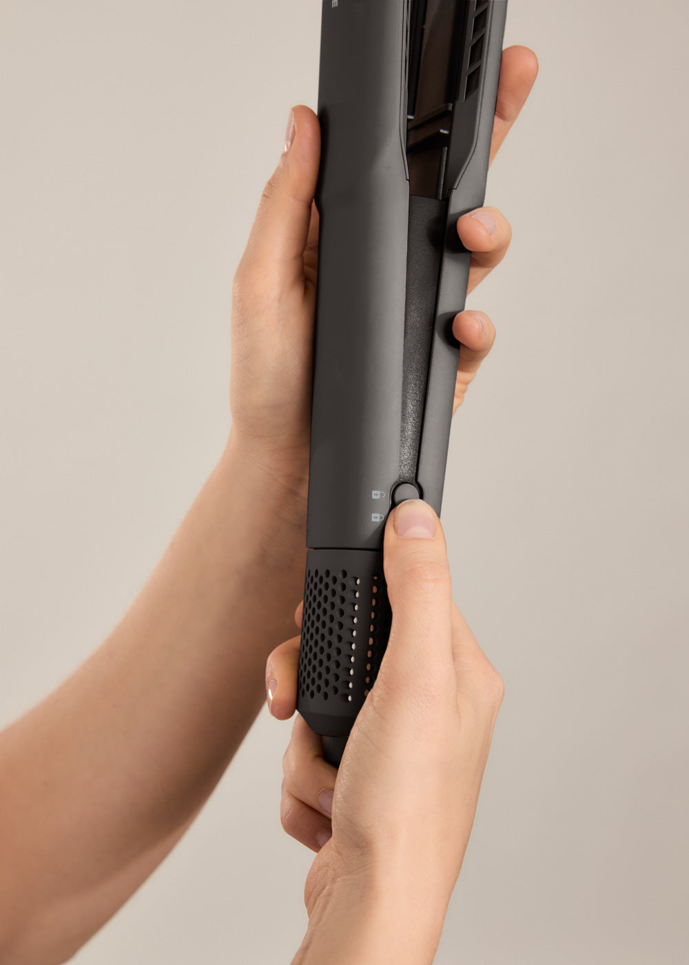 Ceramic Air Styler Dual - Alisador-secador iónico 2 en 1 para cabello húmedo o seco con revestimiento de cerámica - Grafito