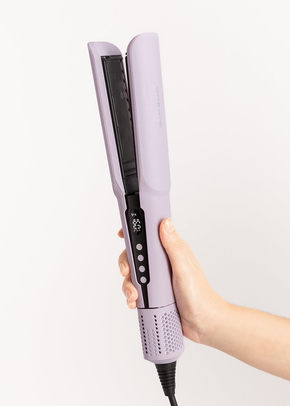 Ceramic Air Styler Dual - Plancha-Secador Iónico 2 en 1 para Pelo Húmedo o Seco con Revestimiento de Cerámica - Lavanda
