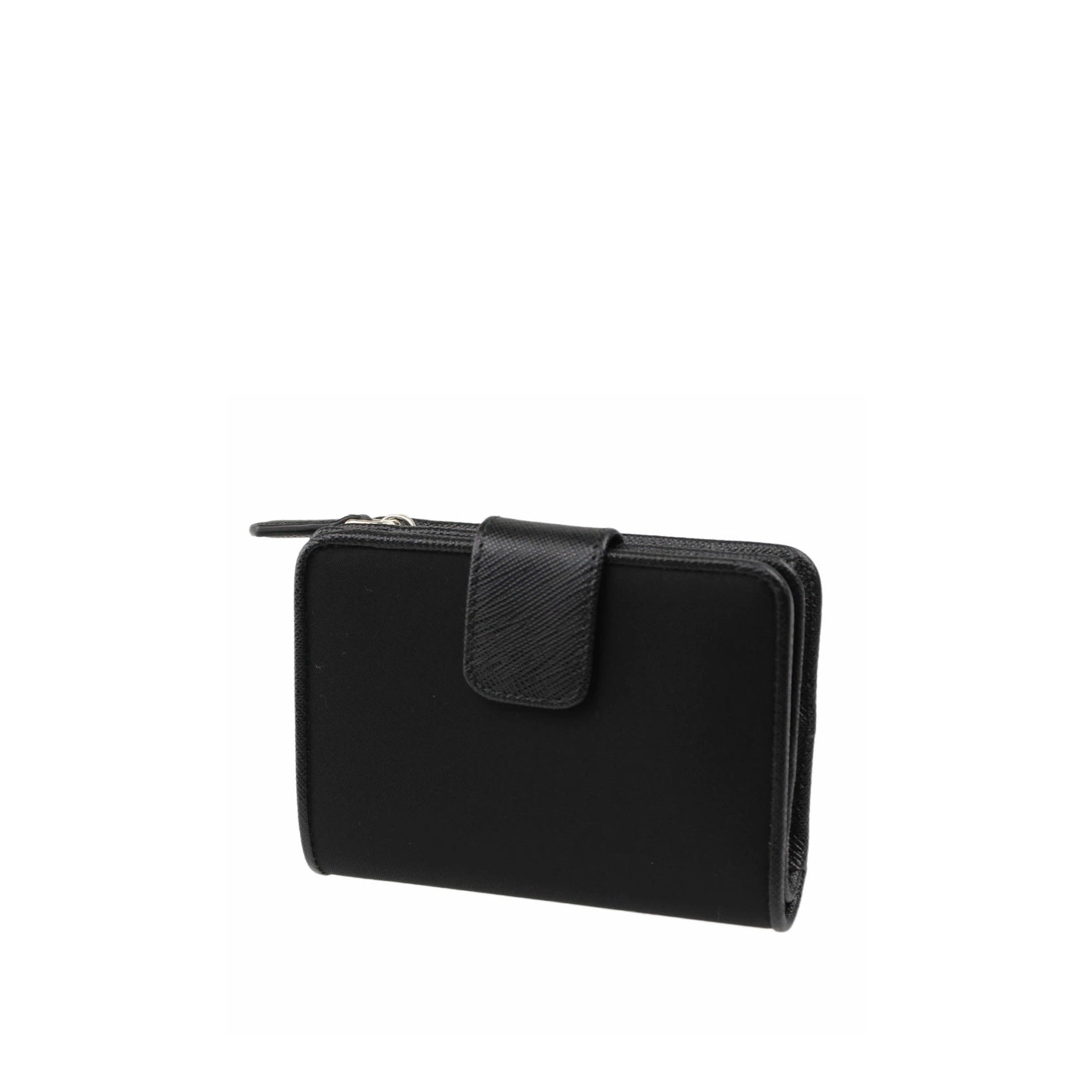 Prada - Portefeuille Nylon And Leather - Femme - Black