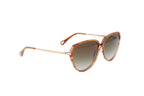 Luxury Eyewear – Okulary Przeciwsłoneczne - Chloe, brązowo-złote okulary przeciwsłoneczne, widok z profilu trzy czwarte na białym tle