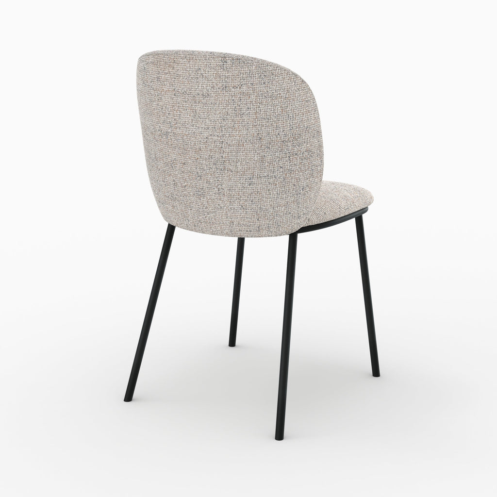 Adèle - Lot De 2 Chaises En Tissu Beige Chiné