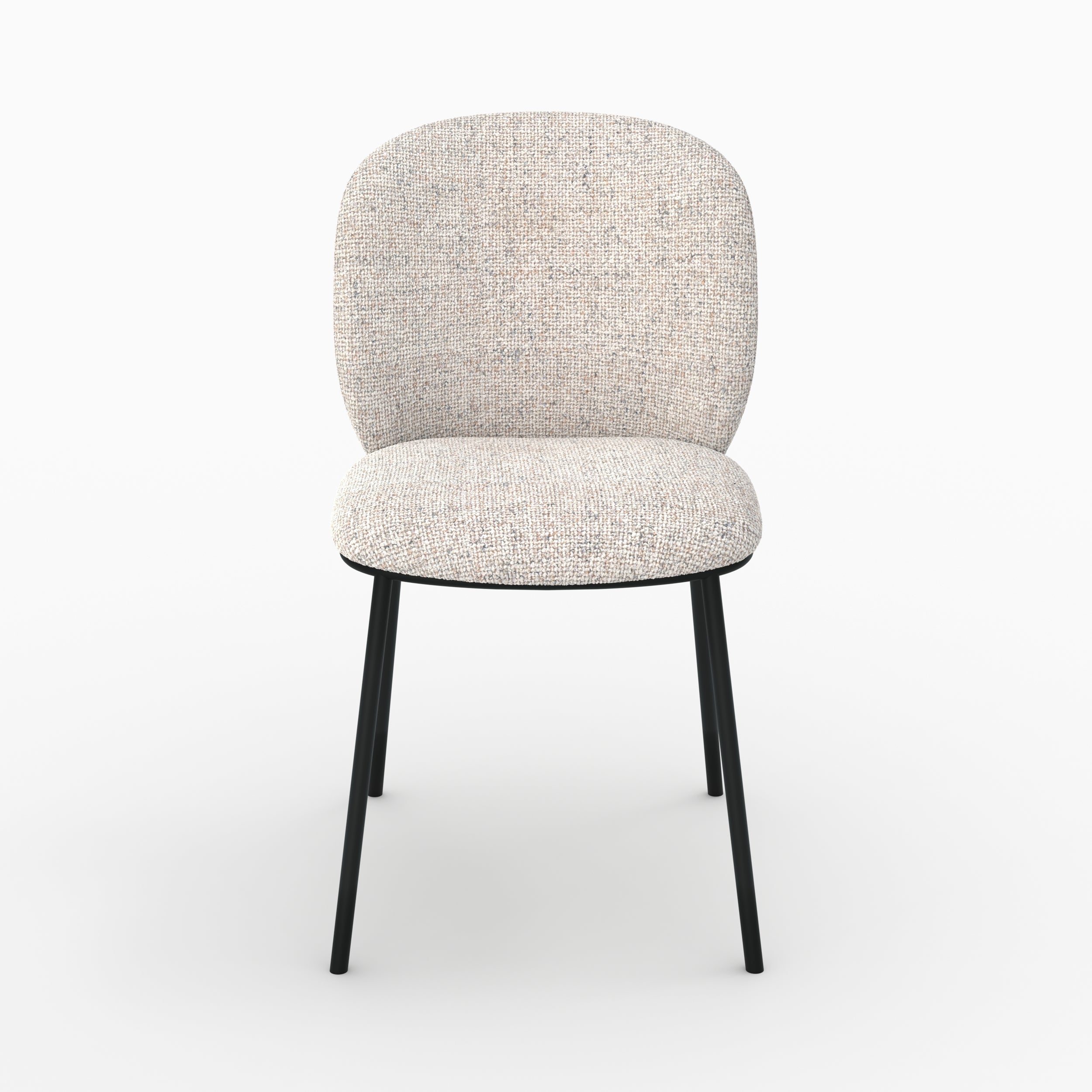 Adèle - Lot De 2 Chaises En Tissu Beige Chiné