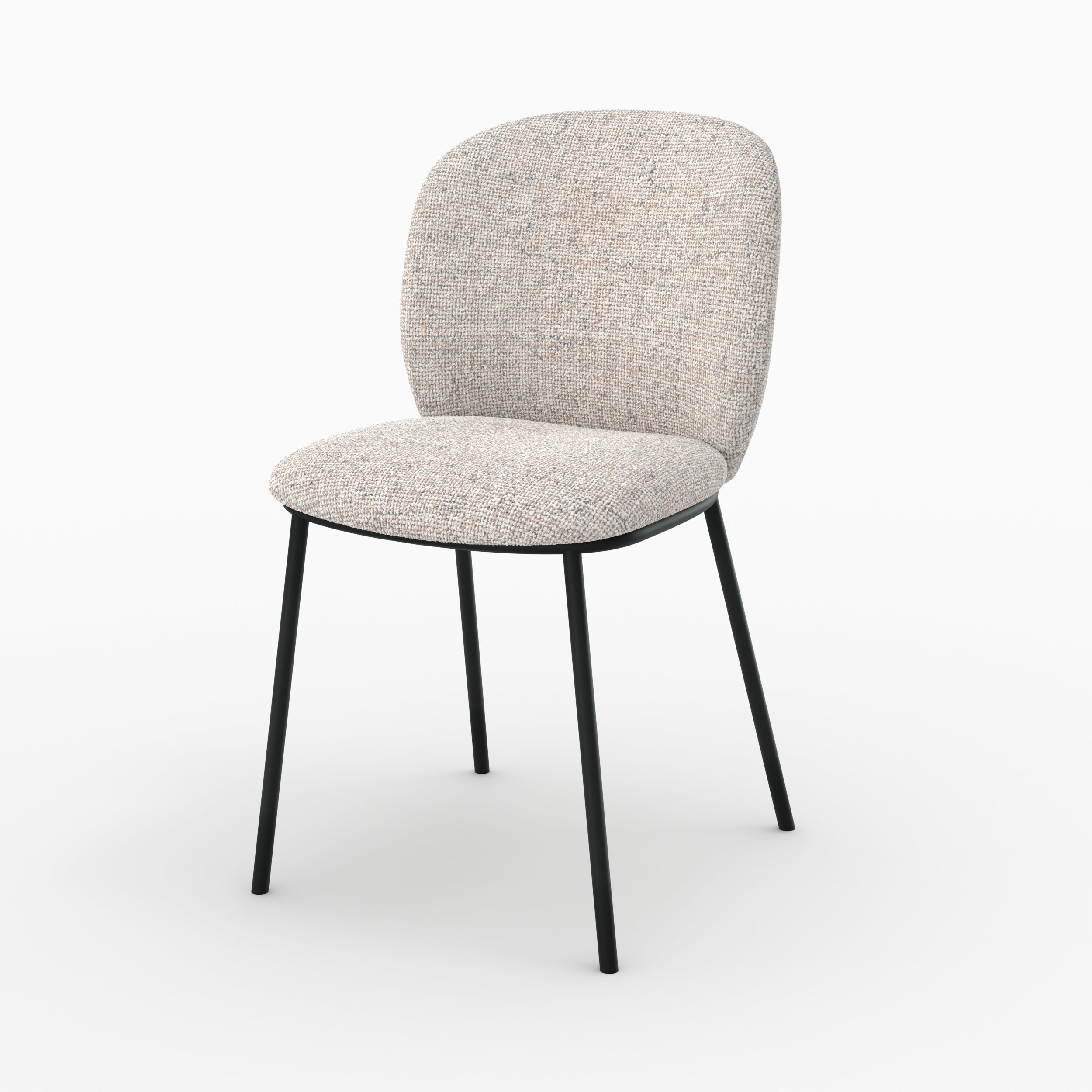Adèle - Lot De 2 Chaises En Tissu Beige Chiné
