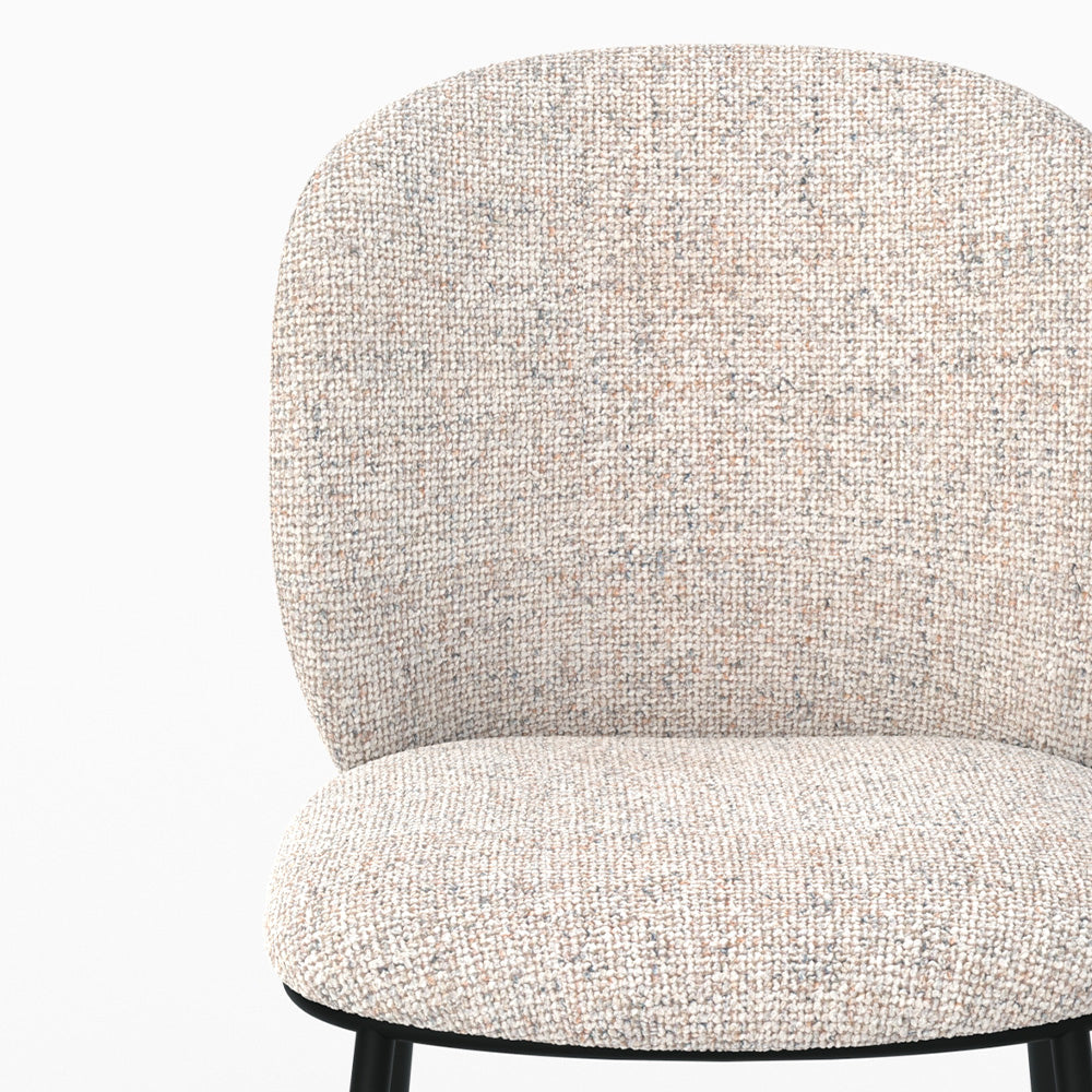 Adèle - Lot De 2 Chaises En Tissu Beige Chiné