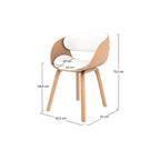Adelmar - Chair In Light Wood And White Pu