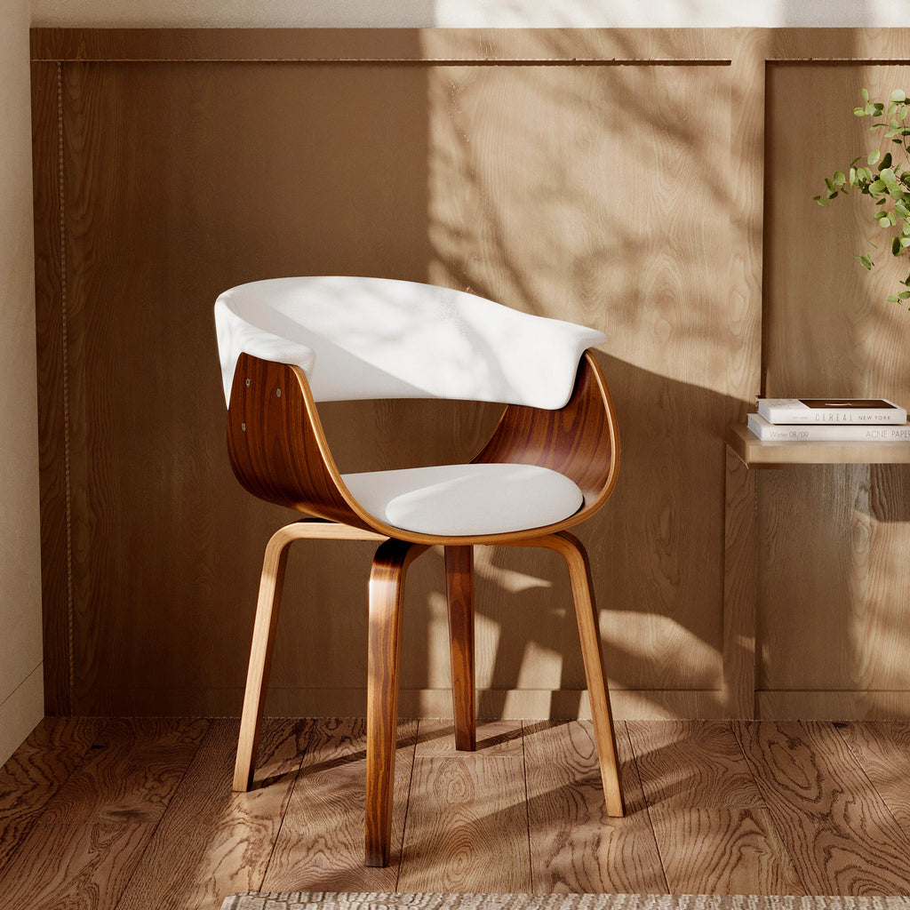Piada - Chaise En Cuir Synthétique Blanc
