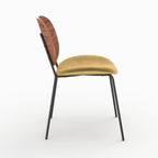Simone - Lot De 2 Chaises En Velours Jaune Moutarde