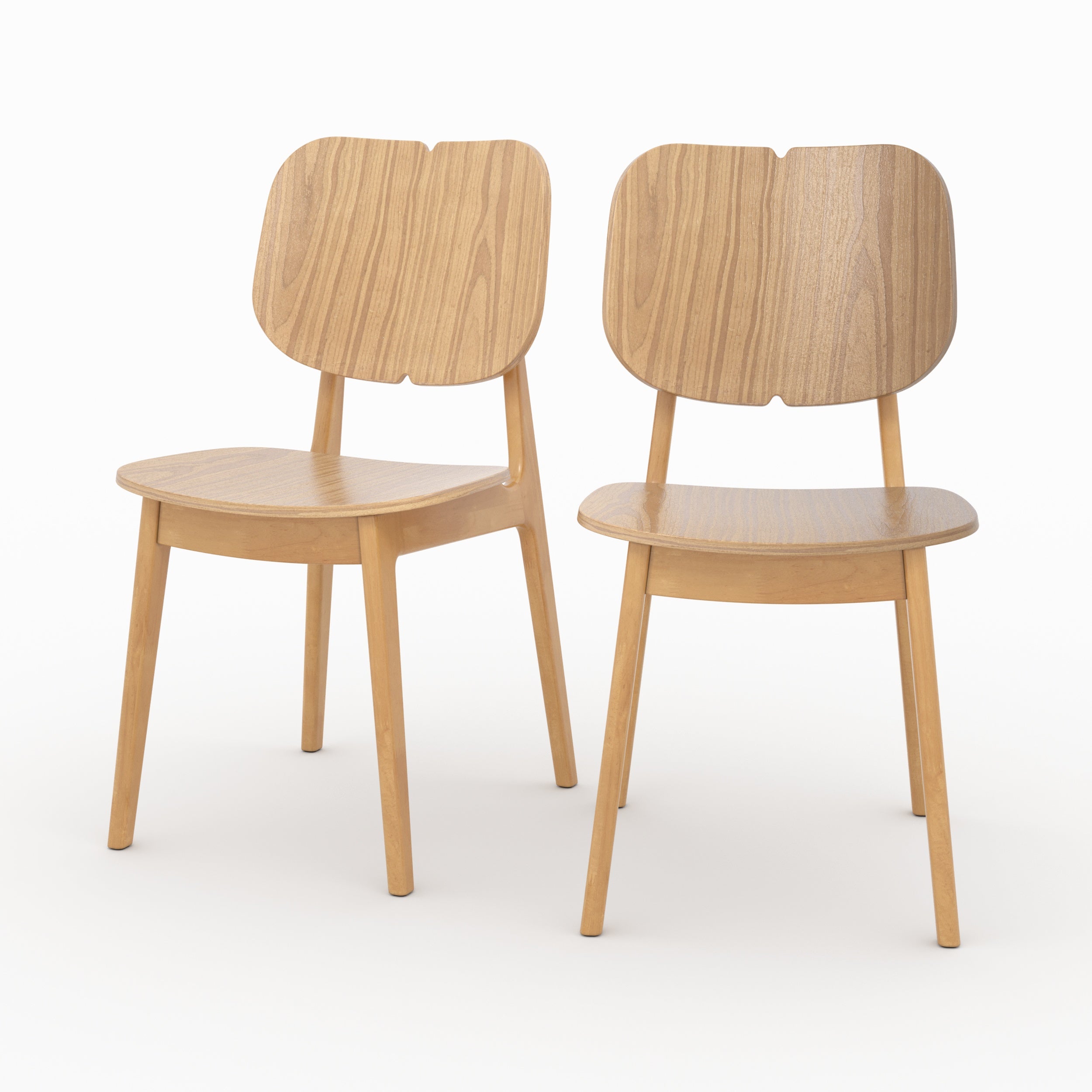 Clyde - Lot De 2 Chaises En Bois Clair