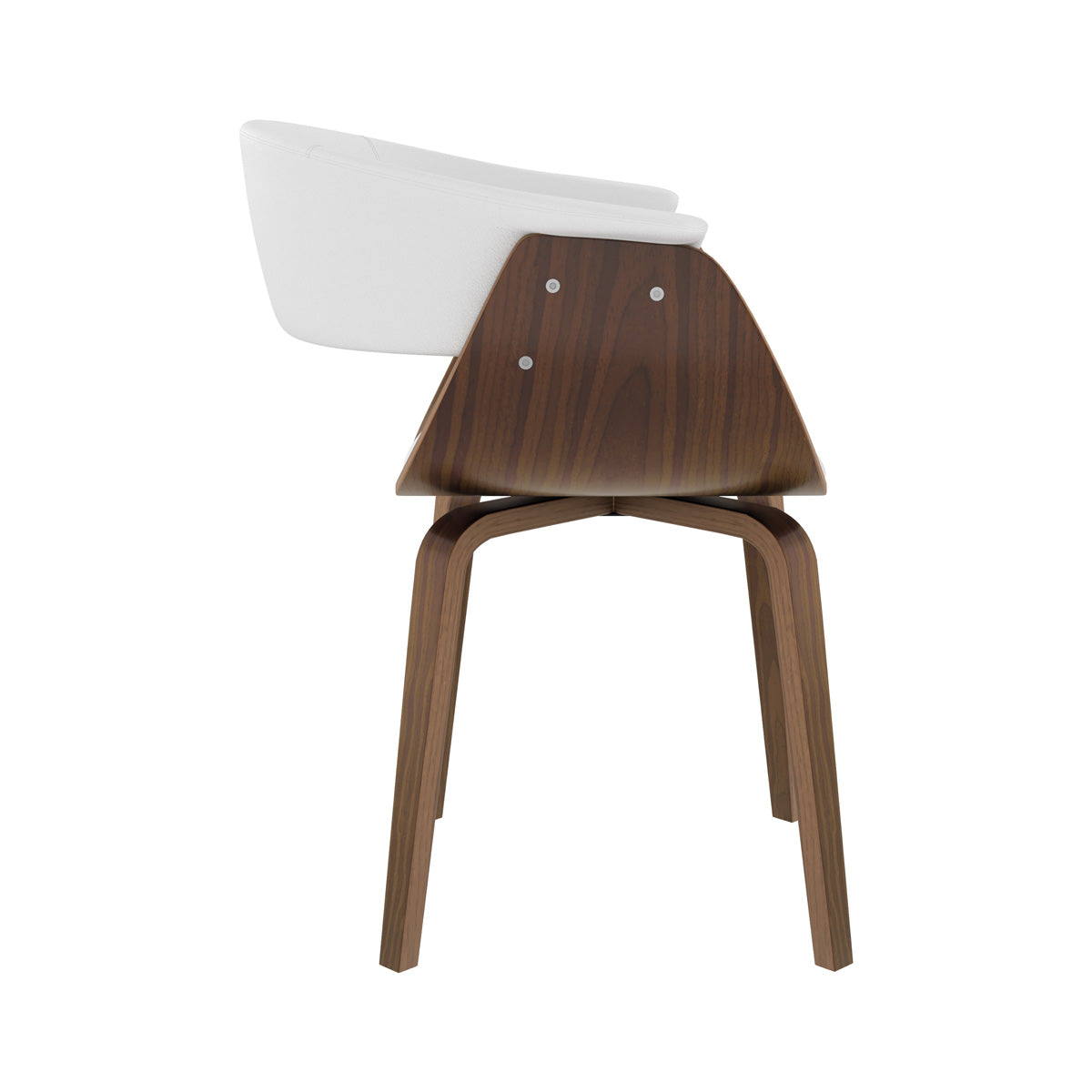 Piada - Chaise En Cuir Synthétique Blanc