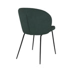 Groom - Lot De 2 Chaises Vertes En Tissu Bouclette Et Pieds En Métal