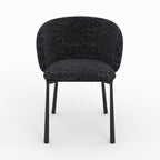Danaë - Chaise En Tissu Texturé Noir