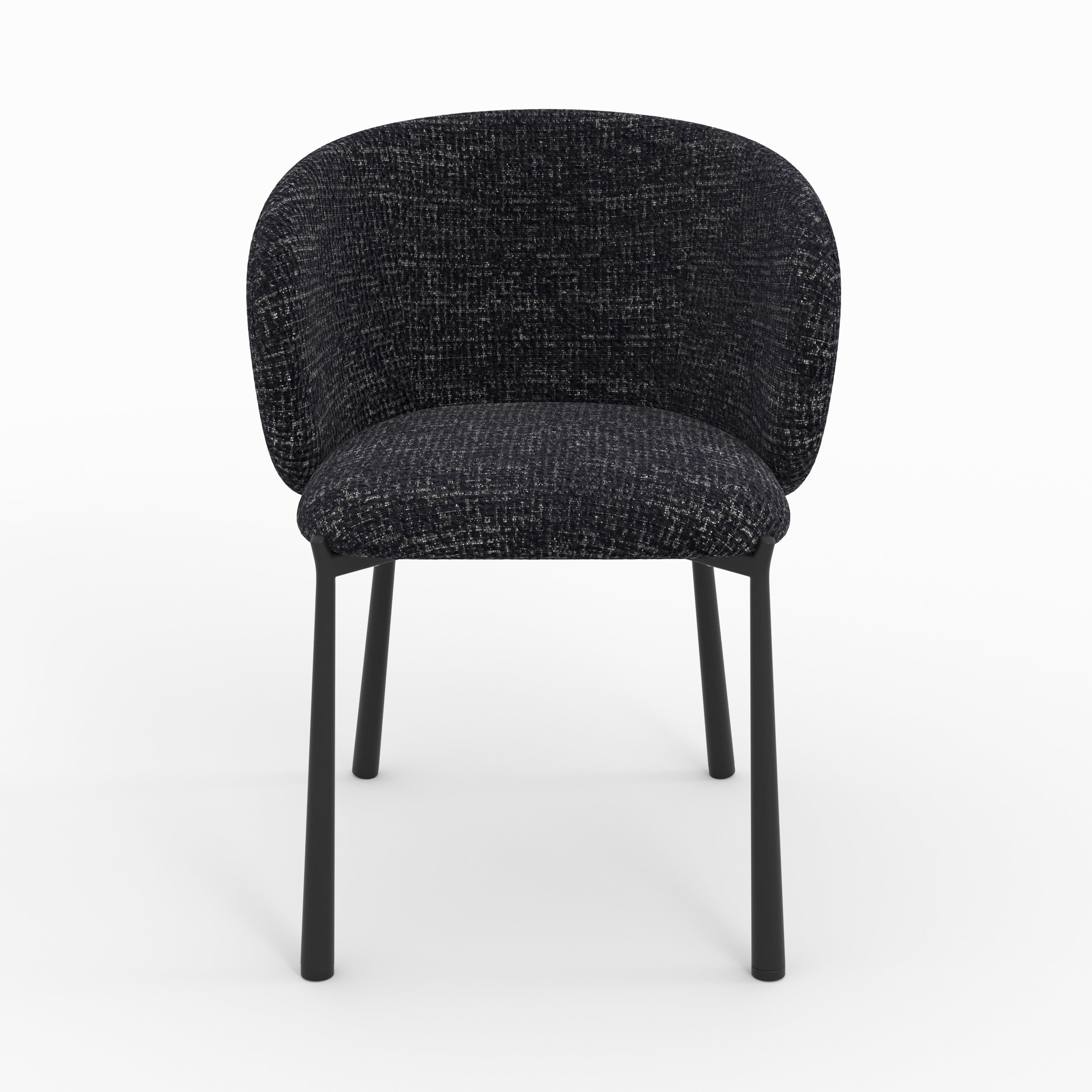 Danaë - Chaise En Tissu Texturé Noir