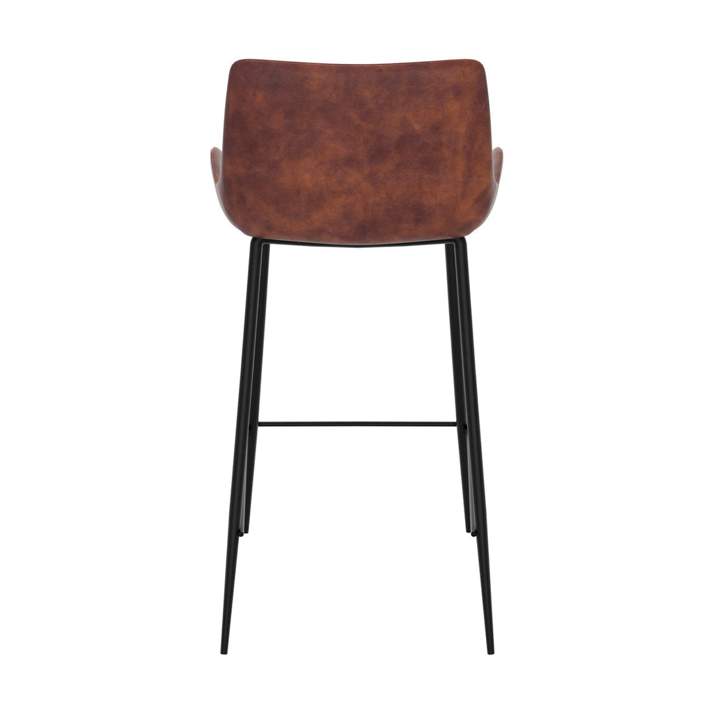 Pirata - Lot De 2 Chaises Pour Îlot Central En Cuir Synthétique Marron